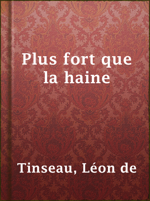 Cover image for Plus fort que la haine